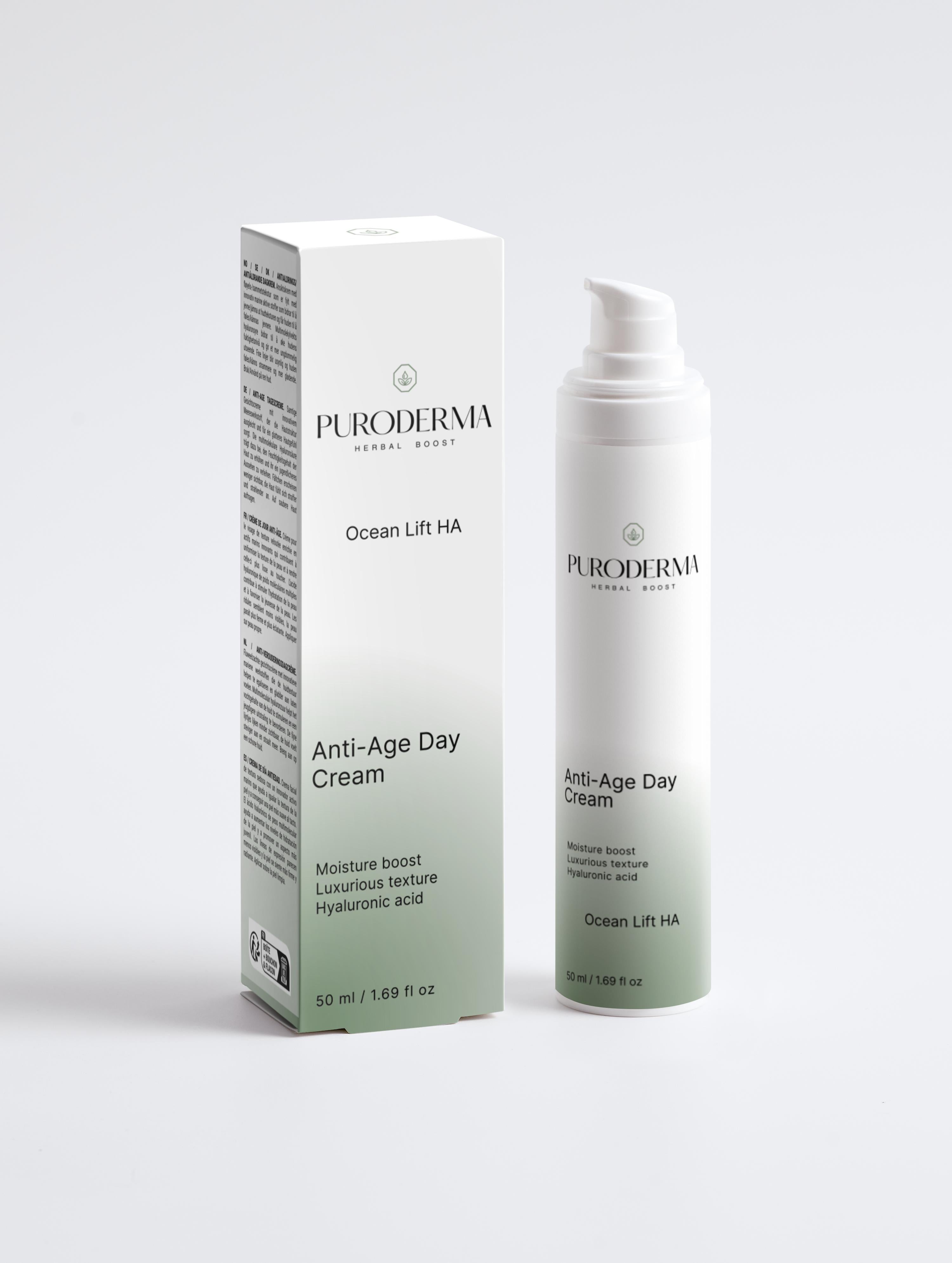 Cremă de Zi Anti-Îmbătrânire cu Ingrediente Active Marine Inovatoare si Acid Hialuronic