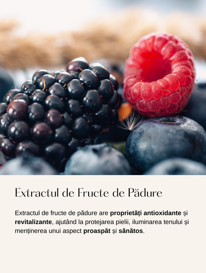 Cremă Hidratantă de Zi cu Extract de Fructe de Padure si Acid Hialuronic